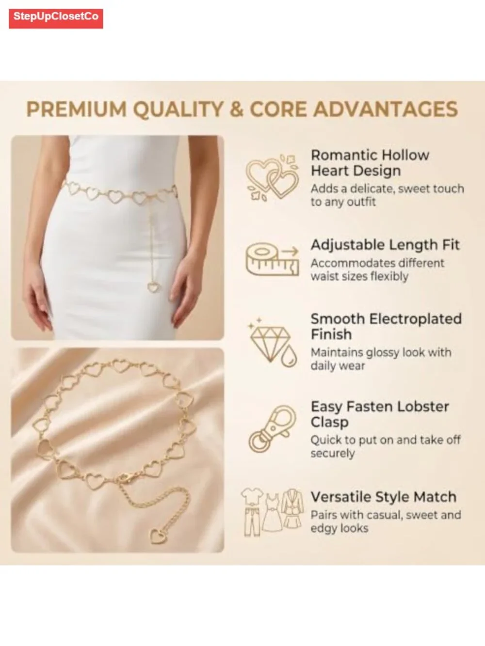 N/A gold waist